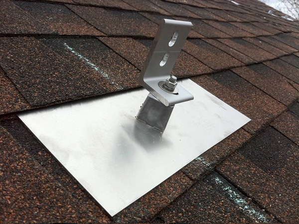 asphalt shingle solar roof mount