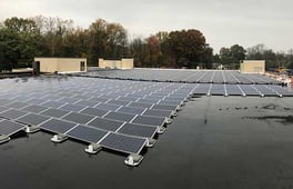 Ballast Mounted Solar Energy System on a Flat Roof