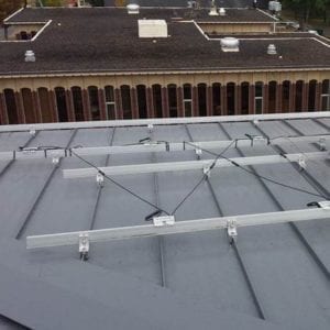 Solar Racking on a Standing Seam Metal Roof