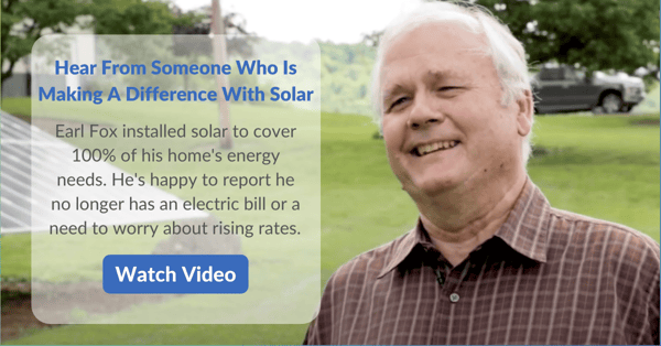 Earl Fox talks about his experience with solar energy